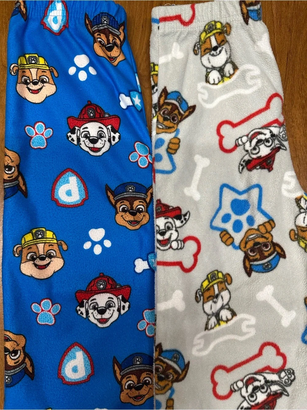 Paw Patrol 3 Piece Fleece Pajama Set – Blue & Gray with Red Accents